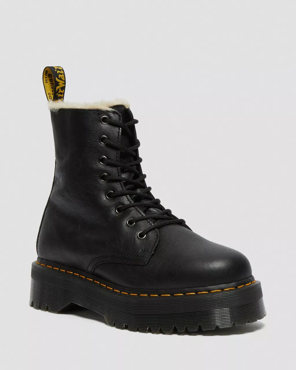 Jadon Boot Leather Faux Fur Lined Platforms | Dr. Martens