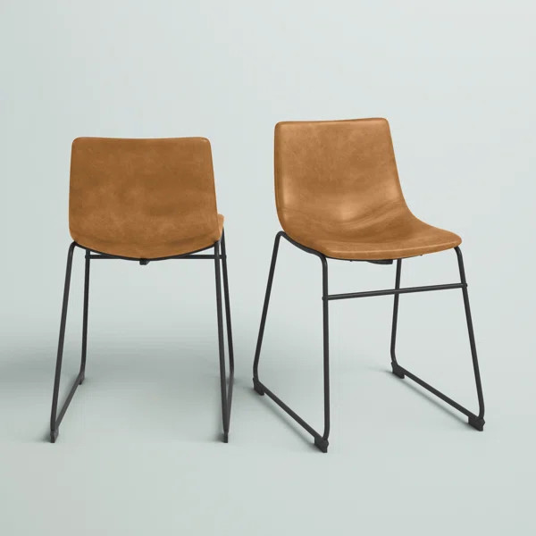 Tyrone Faux Leather Upholstered Side Chair (Set of 2) | Wayfair North America