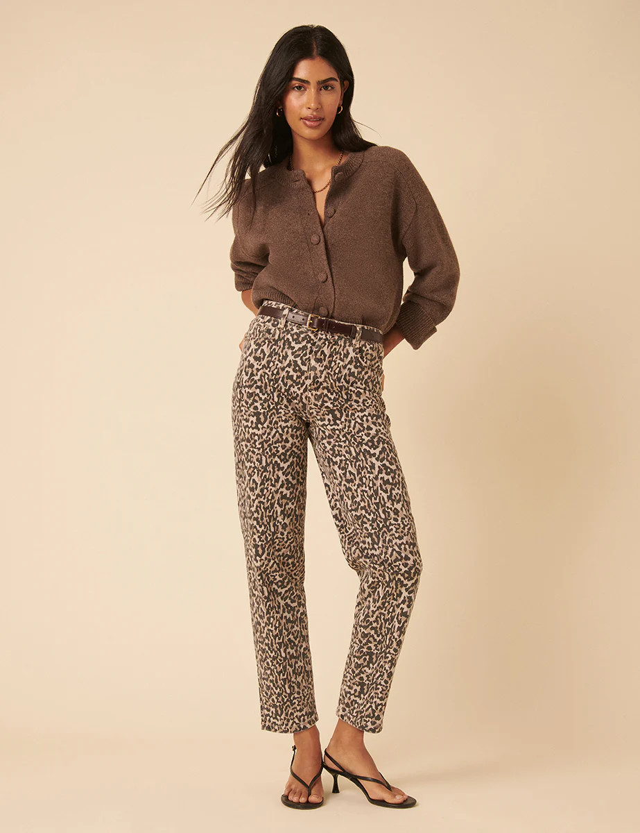 Leopard Print Camden Tapered Jeans | Nobody's Child