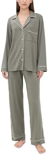Eberjey Gisele Classic Women's Pajama Set | Long Sleeve Shirt + Long Pants | Amazon (US)