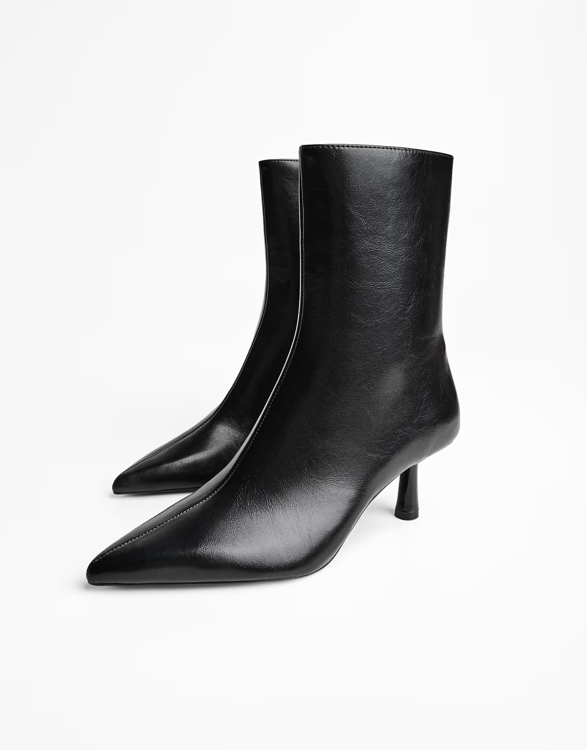 Bershka Kitten heel ankle boots in black | ASOS (Global)