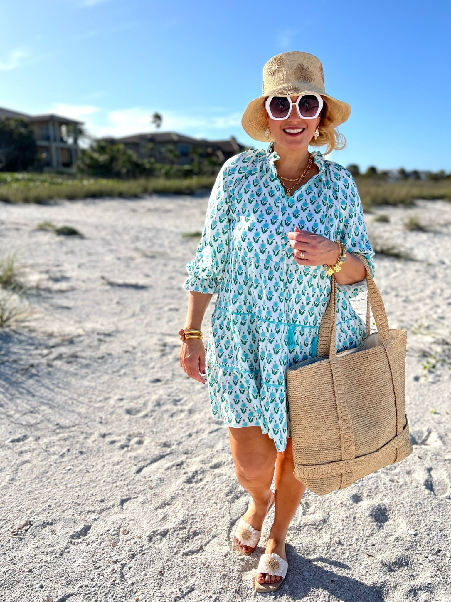 Here’s my beach outfit at St. Pete Beach, Florida. The weather is amazing. Feels like summer already!

Wearing a medium. Runs big. If in between sizes, size down.

Don’t forget to pick up my bucket hat and raffia tote bag to complete the look.

#LTKSeasonal #LTKOver40 #LTKSaleAlert #LTKMothersDay #LTKTravel #LTKgrwm #LTKootd #LTKMidsize #LTKSwim