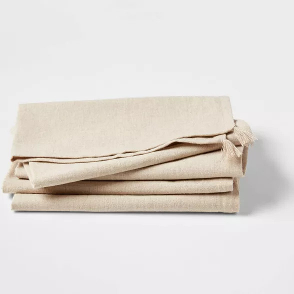 4pk Cotton Linen Blend Holiday Napkins - Threshold™ | Target