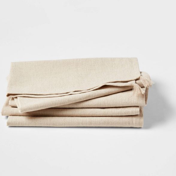 4pk Cotton Linen Blend Holiday Napkins - Threshold&#8482; | Target