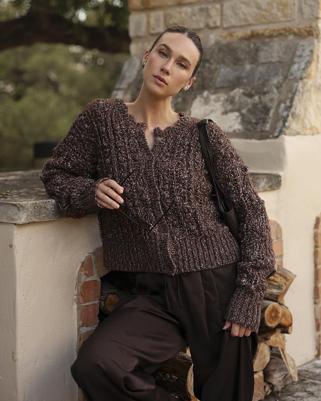 Splendid - Hartford Bobble Cardigan - Crushed Berry | Splendid