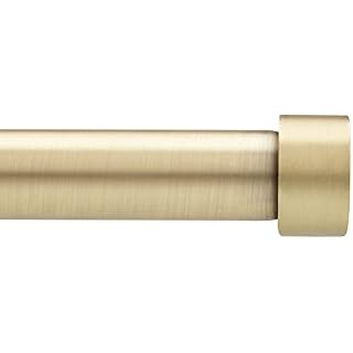 Umbra Cappa Curtain Rod, Includes 2 Matching Finials, Brackets & Hardware, 36 to 66-Inches, Brass | Amazon (US)