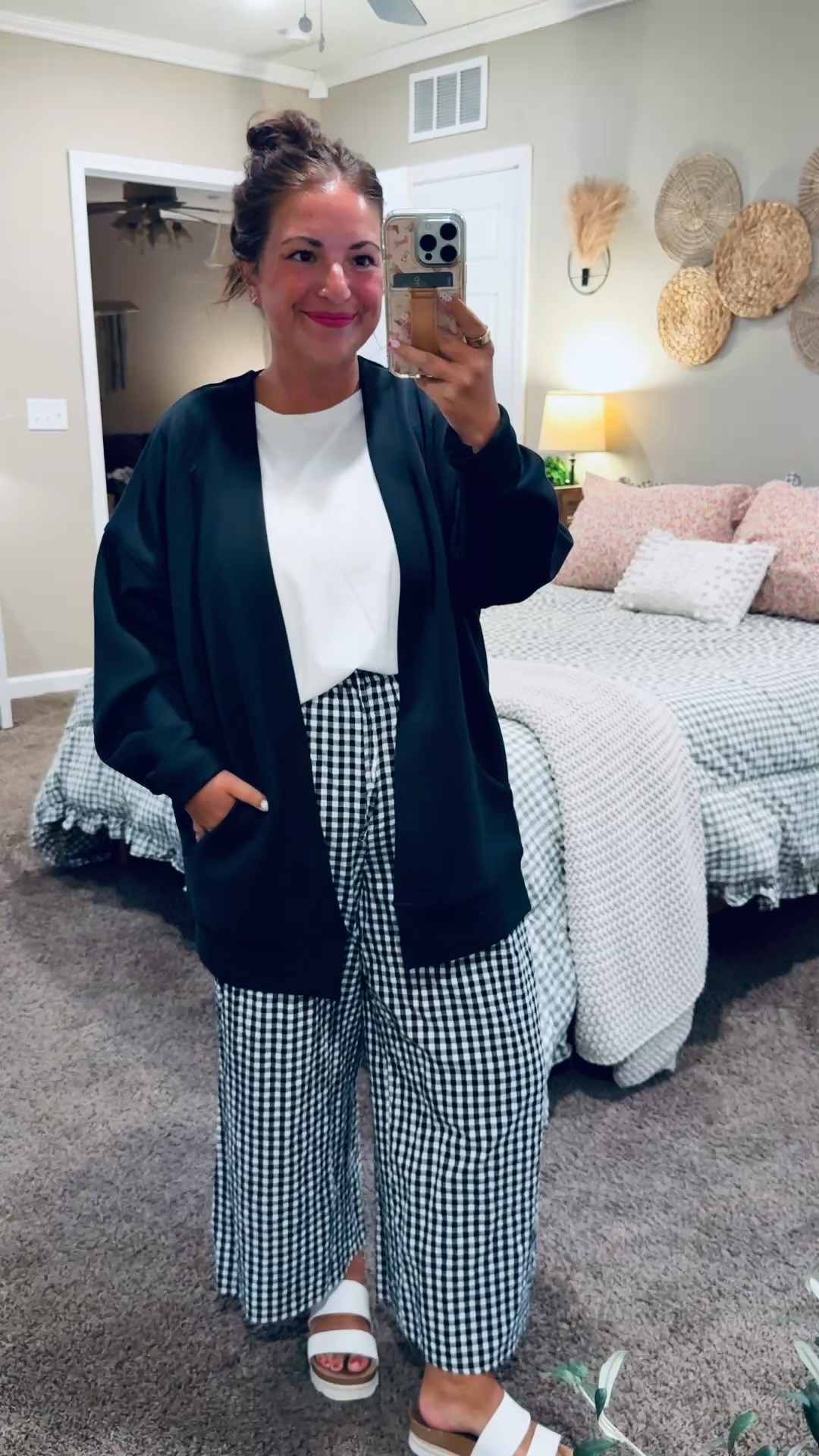 Simple, comfortable, and classroom-ready. 🤍 Gingham pants, a classic tee, and a classic cardigan make the perfect school-day outfit!


sandals: fit true to size // wearing a 5
pants: fit true to size // wearing a large
tee: fits true to size // wearing a large
cardigan: fits oversized // wearing a medium 

 #LTKootd #LTKMidsize #LTKWorkwear