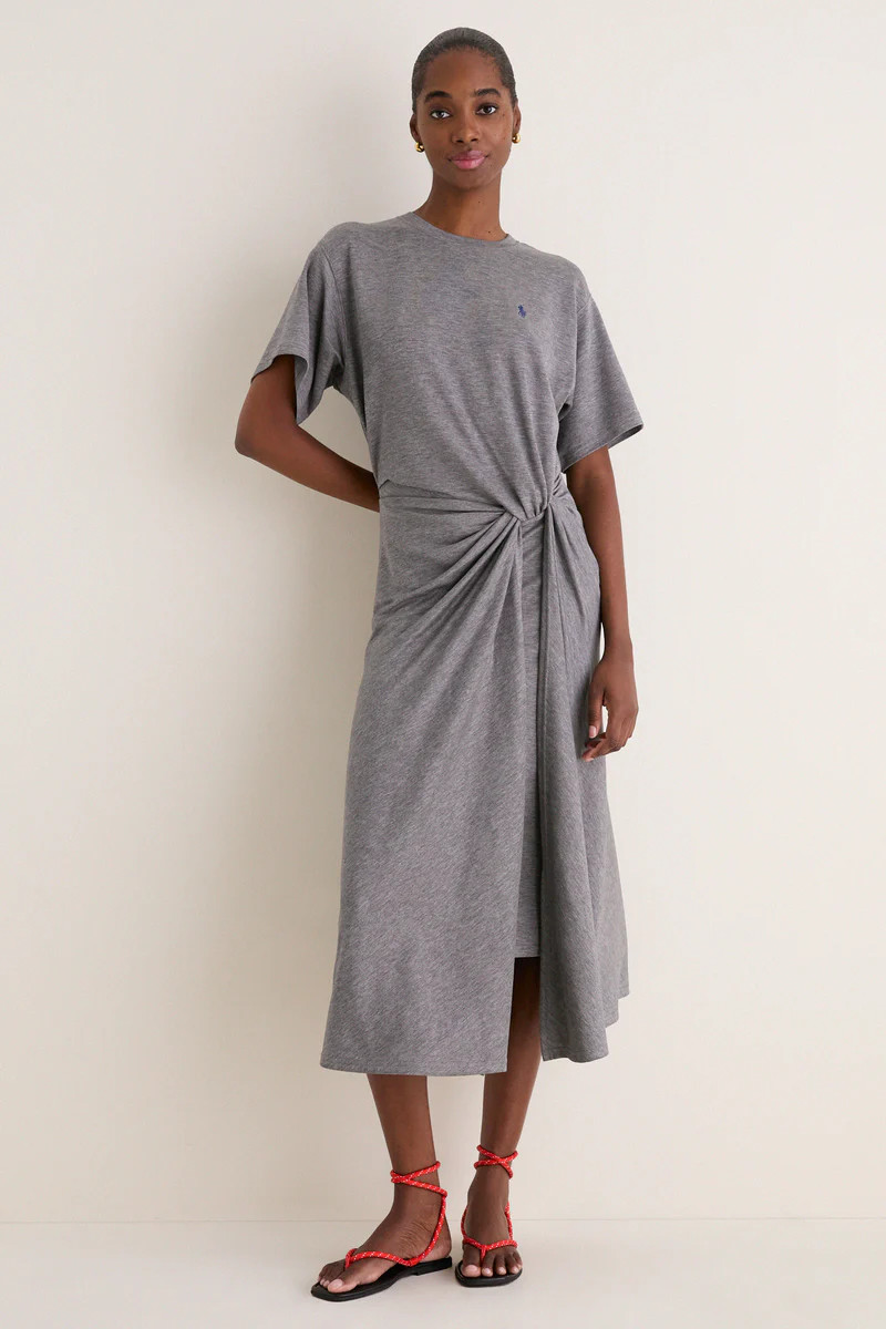 Cobblestone Heather Knit Crew Neck Short Sleeve Dress | Tuckernuck (US)