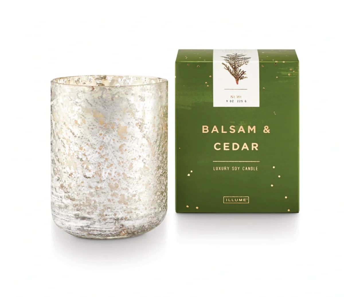 Balsam & Cedar Luxe Sanded Mercury Candle Silver | Megan Molten