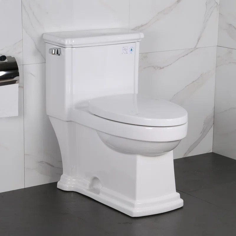 KDK-A01 KDK HOME 1.28 Gallons Per Minute GPF Round Floor Mounted One-Piece Toilet (Seat Included) | Wayfair North America