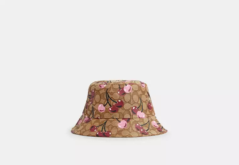 Signature Cherry Swirl Print Bucket Hat | Coach Outlet US