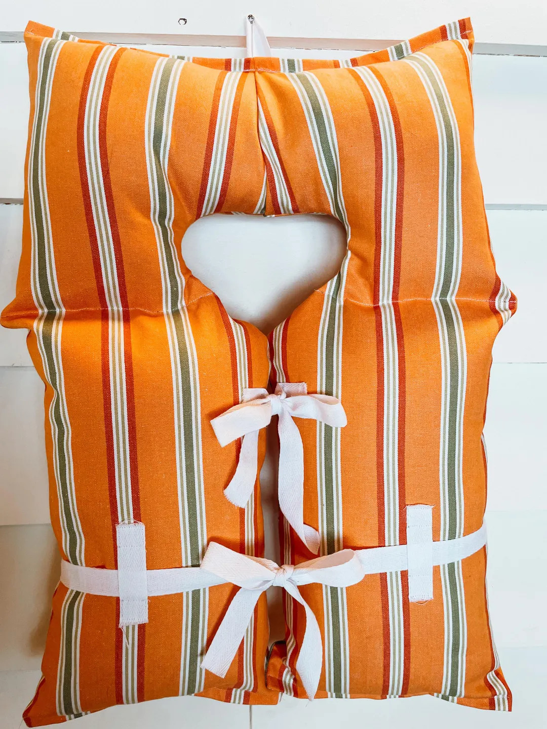 Vintage Orange and White Striped Life Jacket - Etsy | Etsy (US)