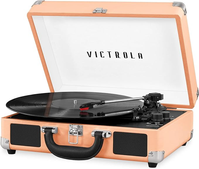 Victrola Vintage 3-Speed Bluetooth Portable Suitcase Record Player with Built-in Speakers | Upgra... | Amazon (US)