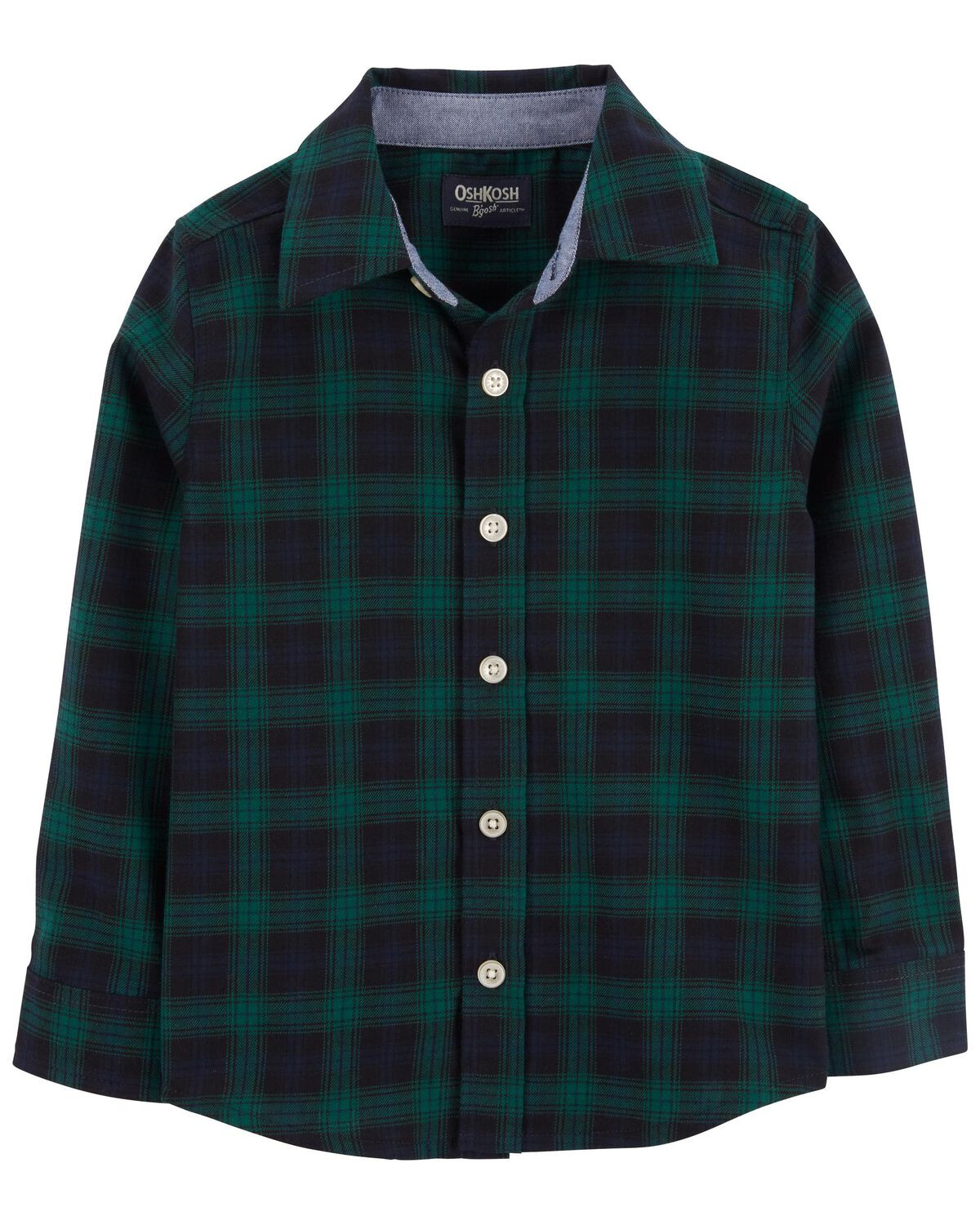 Green Plaid Toddler Family Matching: Plaid Button-Front Shirt | oshkosh.com | OshKosh B'gosh