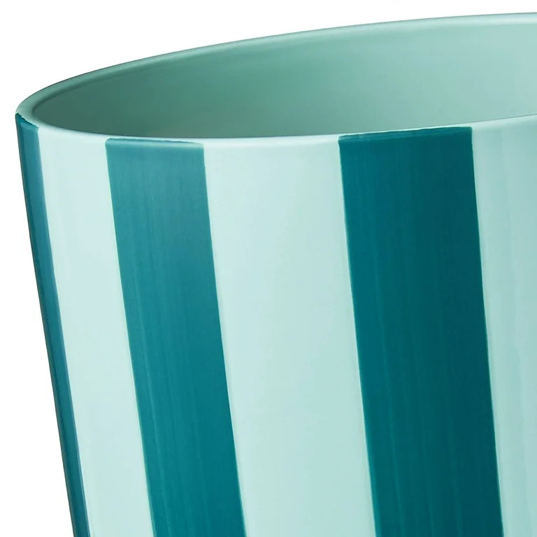 Mainstays Lauren Round Teal and Aqua Ceramic Planter, 10-inch | Walmart (US)