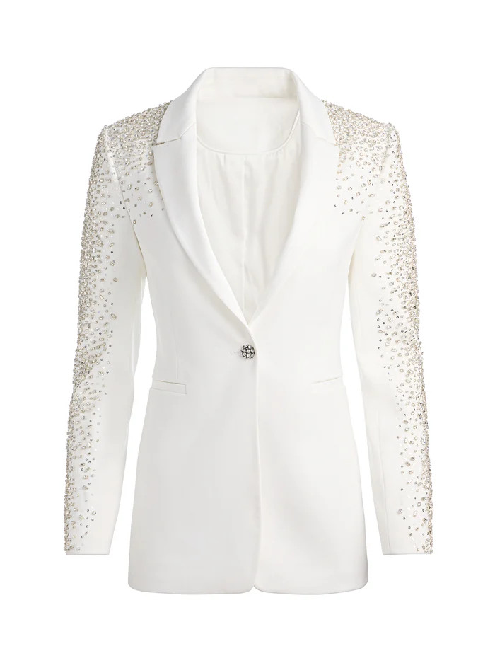 BREANN EMBELLISHED FITTED BLAZER | Alice + Olivia