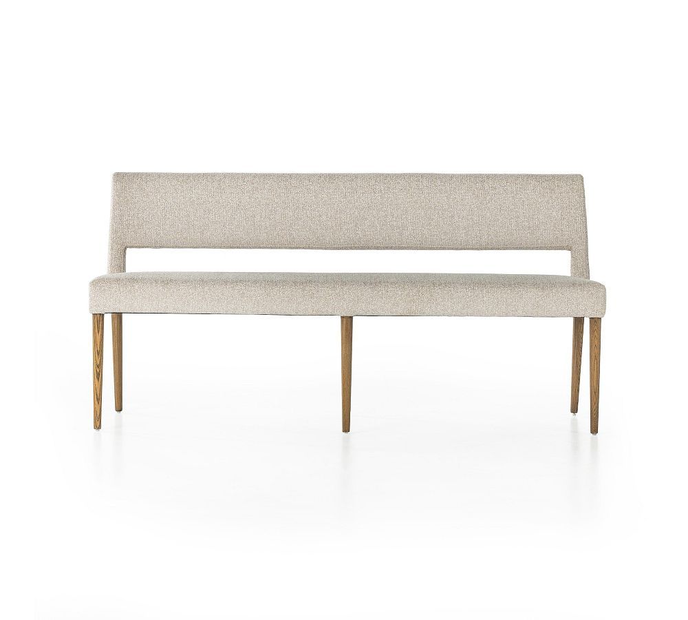 Beale Velvet Dining Bench | Pottery Barn (US)