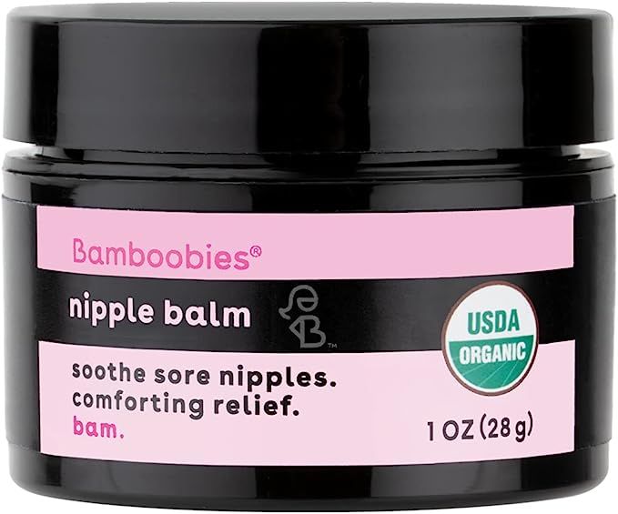 Bamboobies Nipple Cream, Lanolin-Free Organic Nursing Balm, 1 oz | Amazon (US)
