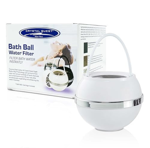 Crystal Quest Bath Ball Water Filter for Bathtub - 3-Stage Filtration, Removes Chlorine, Chloramine & Byproducts, 2,500 Gallons, BPA Free, pH Balanced Water, Fits Most Tubs, Easy Install - White | Amazon (US)