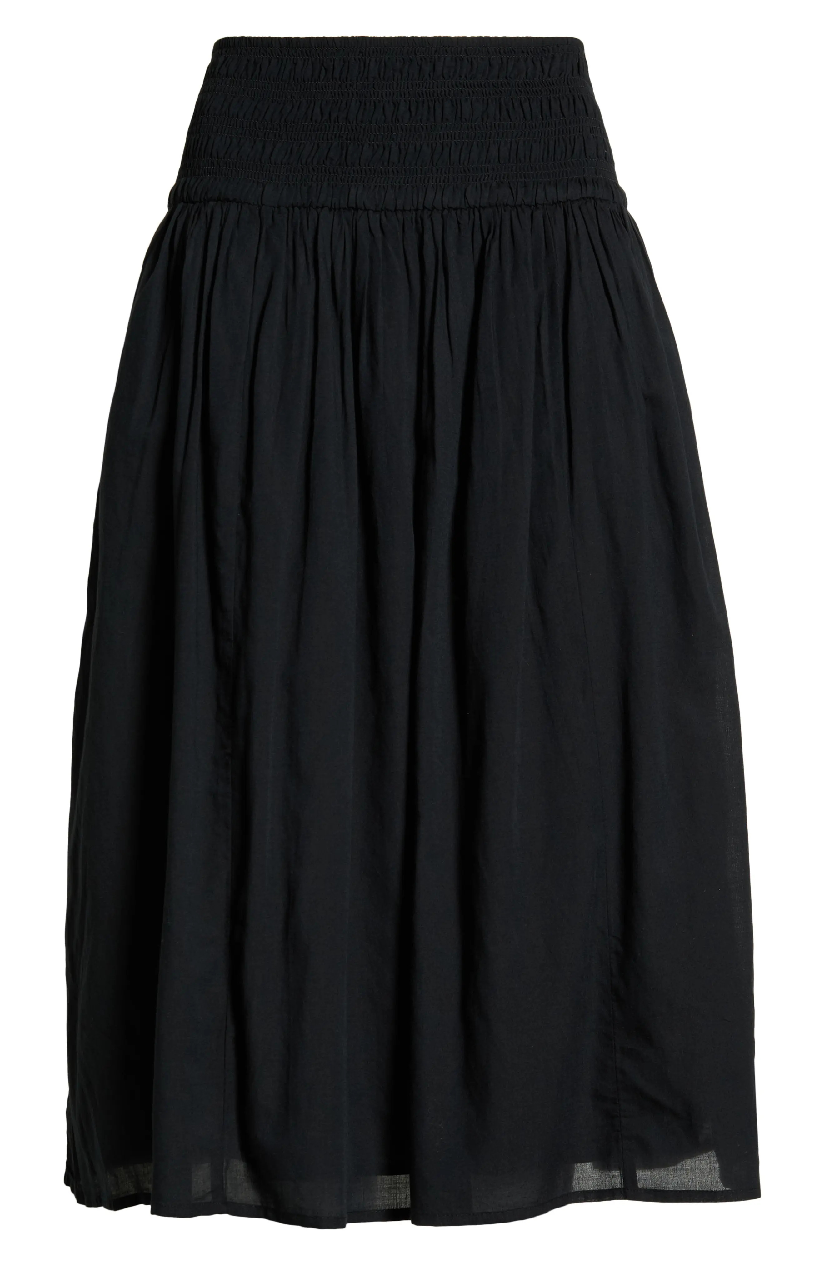 Smock Waist Midi Skirt (Women) | Nordstrom | Nordstrom