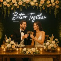 Better Together Neon Sign Wedding Backdrop, Led Decor, Personalized Gift For Couple, Light, Engagement Decor | Etsy (US)