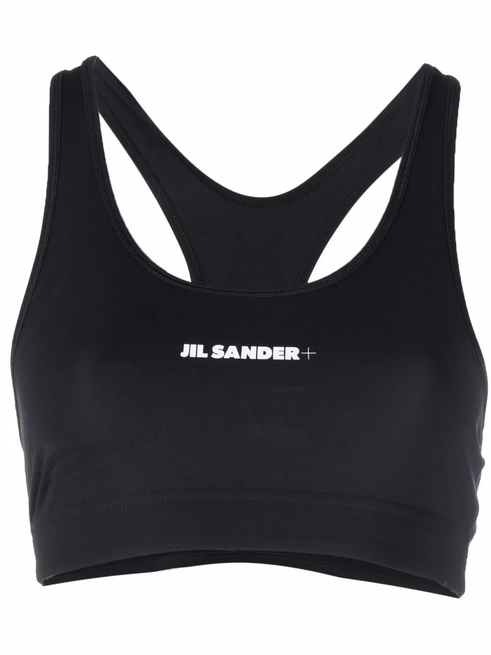 Jil Sander logo-print sports bra - Black | Farfetch Global