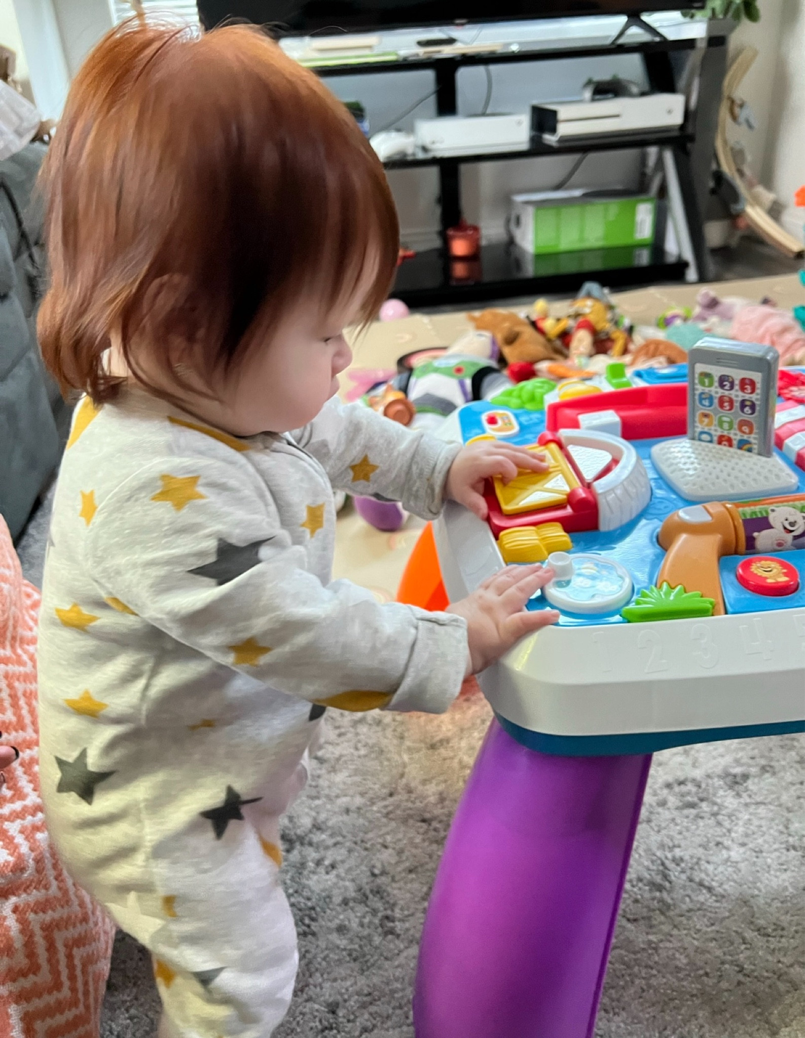 This toy helped her stand 🥹🥹🫶🏻

#LTKFamily #LTKBaby #LTKBump