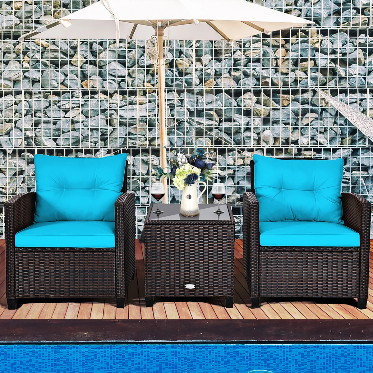Chunn 2 - Person Patio Conversation Set with Cushions | Wayfair North America