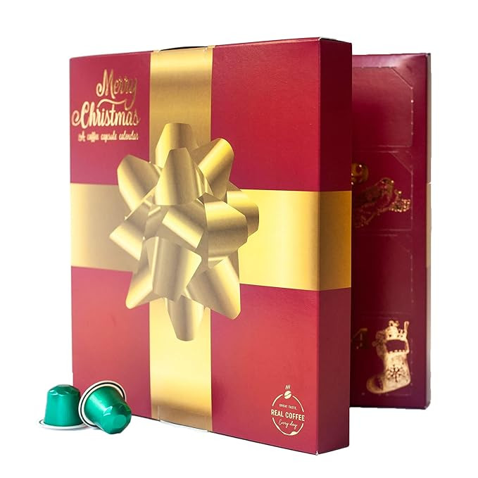 Christmas Advent Calendar with 48 Nespresso Compatible Pods from Real Coffee. Recyclable Original... | Amazon (US)