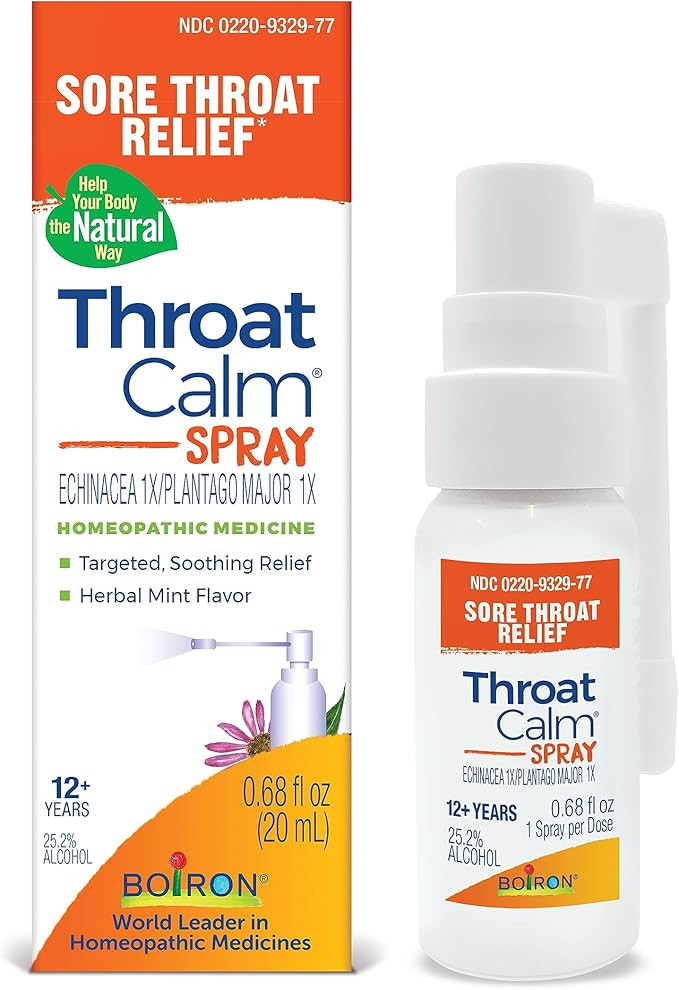 Boiron ThroatCalm Spray for Soothing Sore Throat Relief - Plant-Powered with Echinacea – Natura... | Amazon (US)