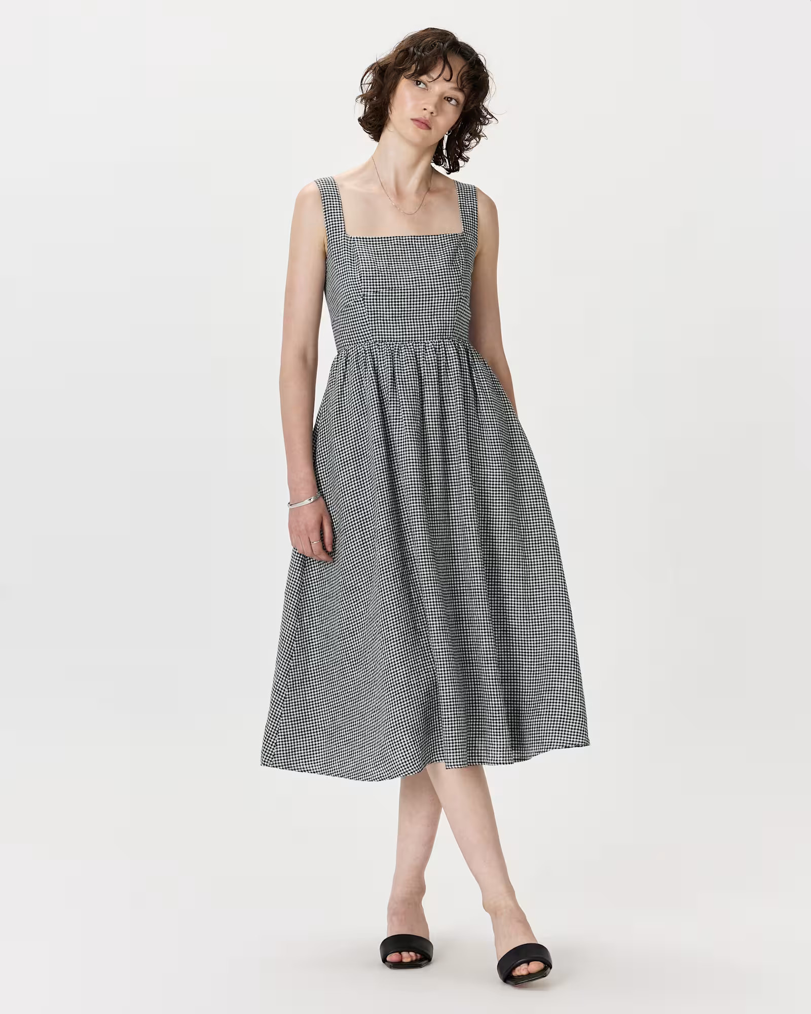 100% European Linen Fit & Flare Midi Dress | Quince