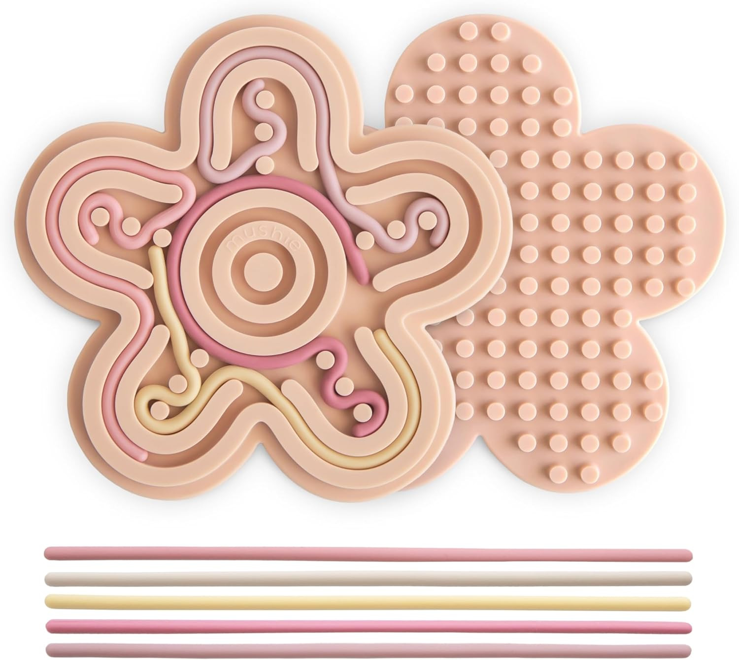 mushie Silicone Sensory Toy | 16 pcs for Kids 3 Years+ (Petal) | Amazon (US)