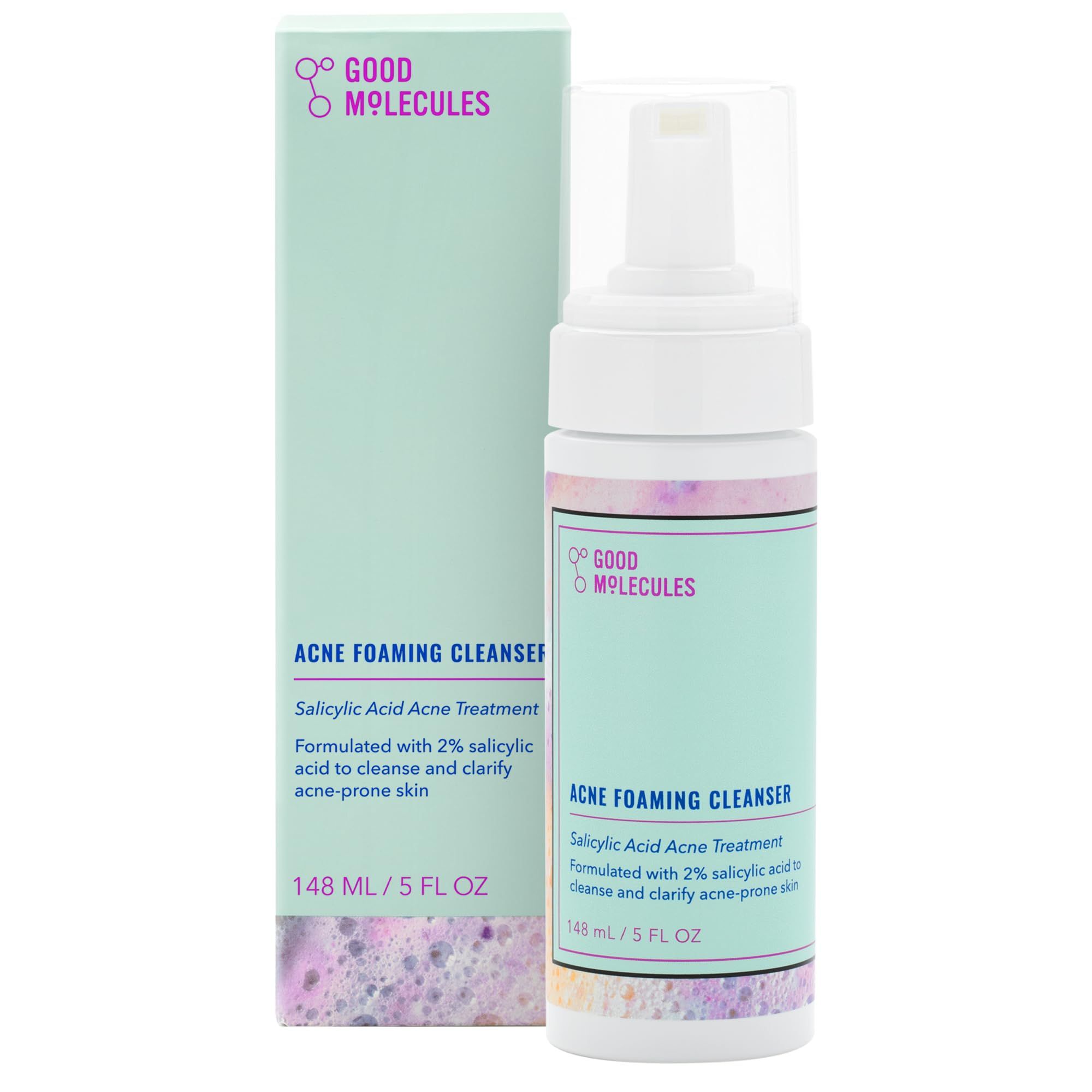 Good Molecules Acne Foaming Cleanser - Foam Anti-Acne Face Wash with Salicylic Acid BHA for Break... | Amazon (US)