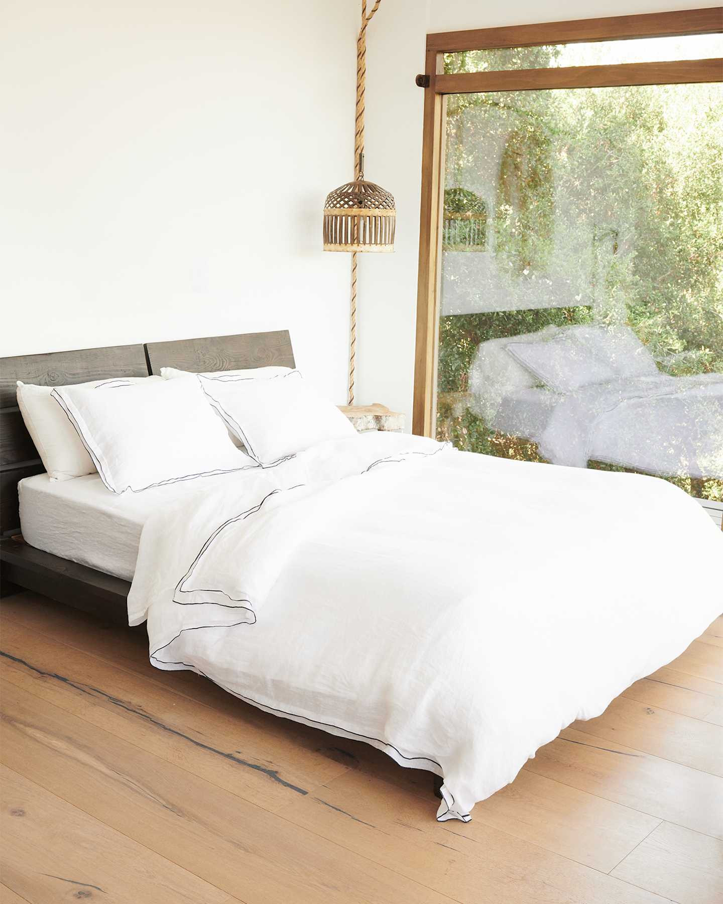 European Linen Double Edge Embroidery Duvet Deluxe Bundle | Quince