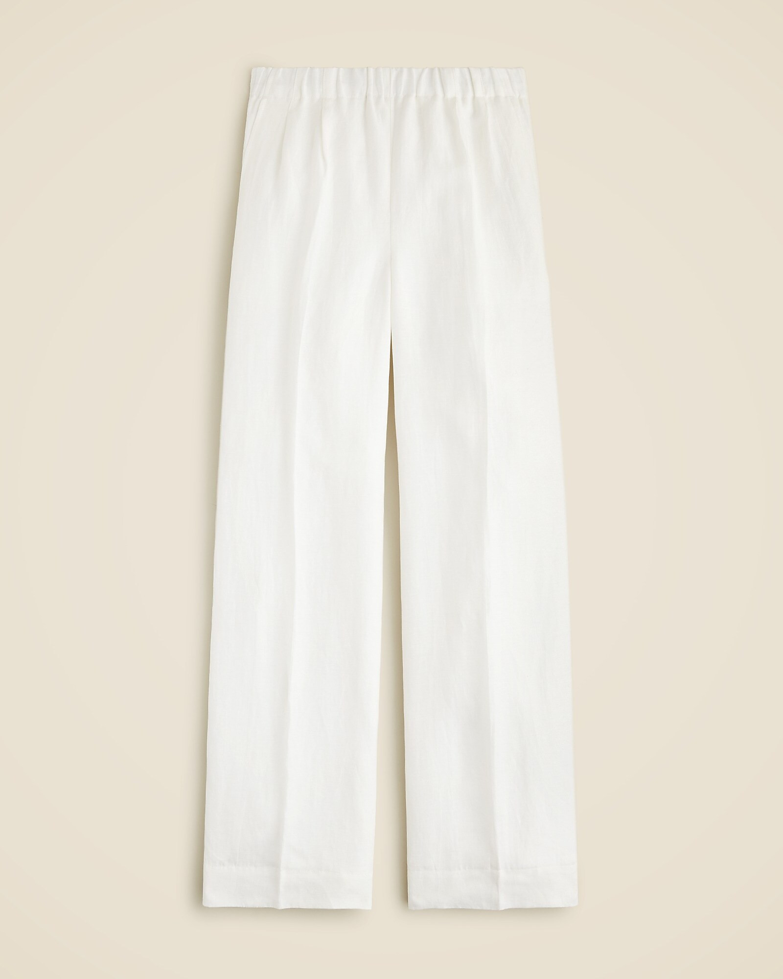 Pleated pull-on pant in linen-cupro blend | J. Crew US