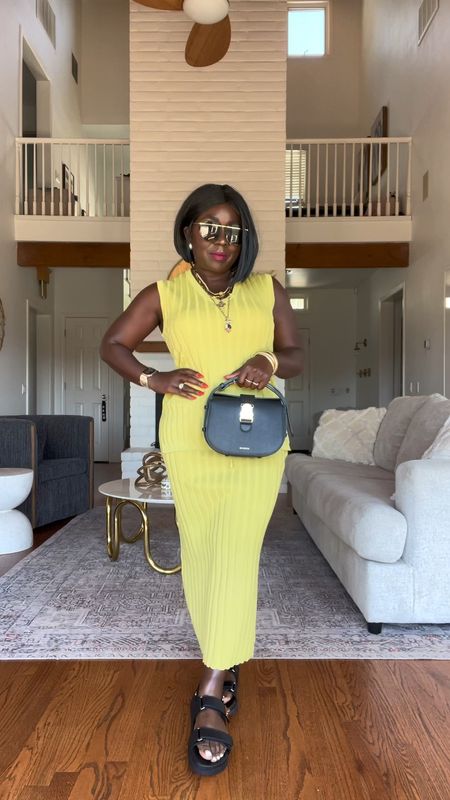 Immediately buying this Amazon set in every color!! Love the fit and look! Styled it with some sandals, Senreve bag, gold bracelet, layered necklace, aviators and simple earrings!!

#LTKshoecrush #LTKVideo #LTKstyletip