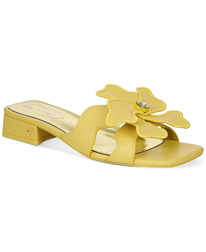 Circus NY by Sam Edelman  Women's Jolie Flower Block-Heel Slide Sandals - Macy's | Macy's