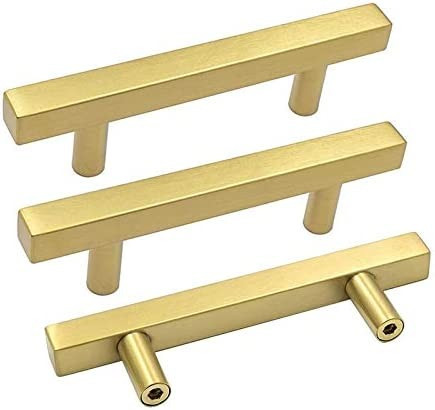 20 Pack goldenwarm Brushed Brass Cabinet Handles Gold 3in Drawer Pulls Kitchen Hardware for Cabin... | Amazon (US)