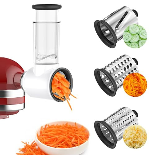 Slicer Shredder Attachment for KitchenAid Stand Mixer, Cheese Grater Attachment for KitchenAid, Salad Shredders Included 3 Blades, for Kitchenaid Cheese Grater | Amazon (US)