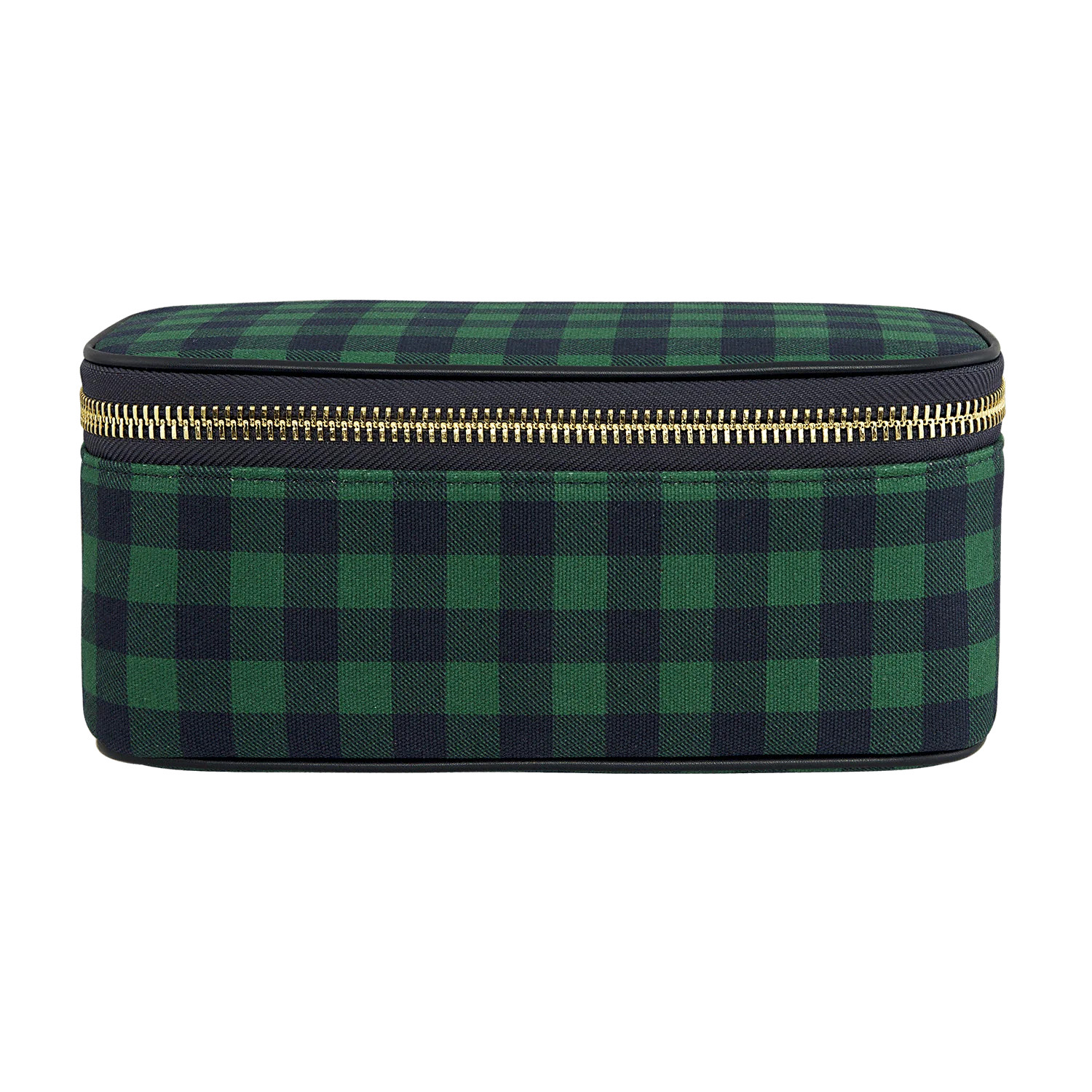 Emerald Gingham Open Top Mirror Personalized Pouch | Stoney Clover Lane | Stoney Clover Lane