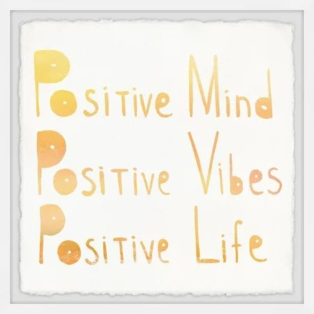 Marmont Hill Positive Mind Vibes And Love Ii Framed Wall Art 24.00 x 1.50 | Walmart (US)