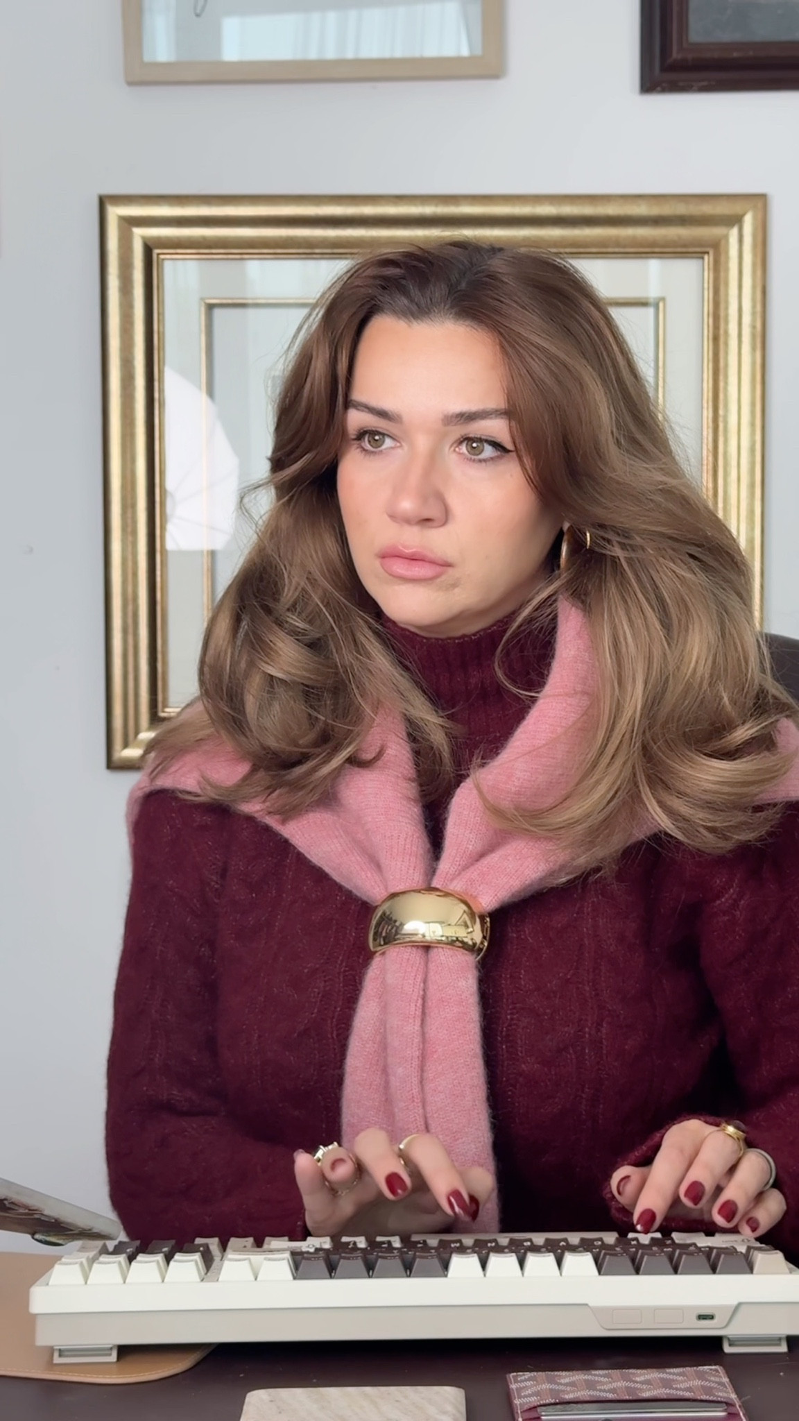 dressing up even to WFH is an immediate mood lifter I swear! 🤍💪🏼

Look 1:
Both sweaters are from Sezane, I clasped a bangle around the pink one to give it a little extra detail ✨

2. This gorgeous blue is from Aritzia (M) but the color has been sold out for months. It’s till available in a few others. Super lightweight and easy to wear!

3. Look 3
Layered a Ralph Lauren button up (M) under a gorgeous thrifted Brooks Brothers sweater. I love the neutral mixes with the patterns and colors 🫶🏼

Look 4. 
This one is my Dracula look! The thrift gods shone on me with this D&G Velvet blazer a few years ago! I layered it over a super dramatic blouse I snagged at H&M earlier this season - it’s linked and still has some sizes! So. Good. 

Look 5.
An easy to wear and super comfortable look. I love the classic denim shirt when I’m too tired to think. Hair pulled away from my face adds to the relaxed overall feel 🍂

#LTKdayinmylife #LTKHoliday #LTKWorkwear