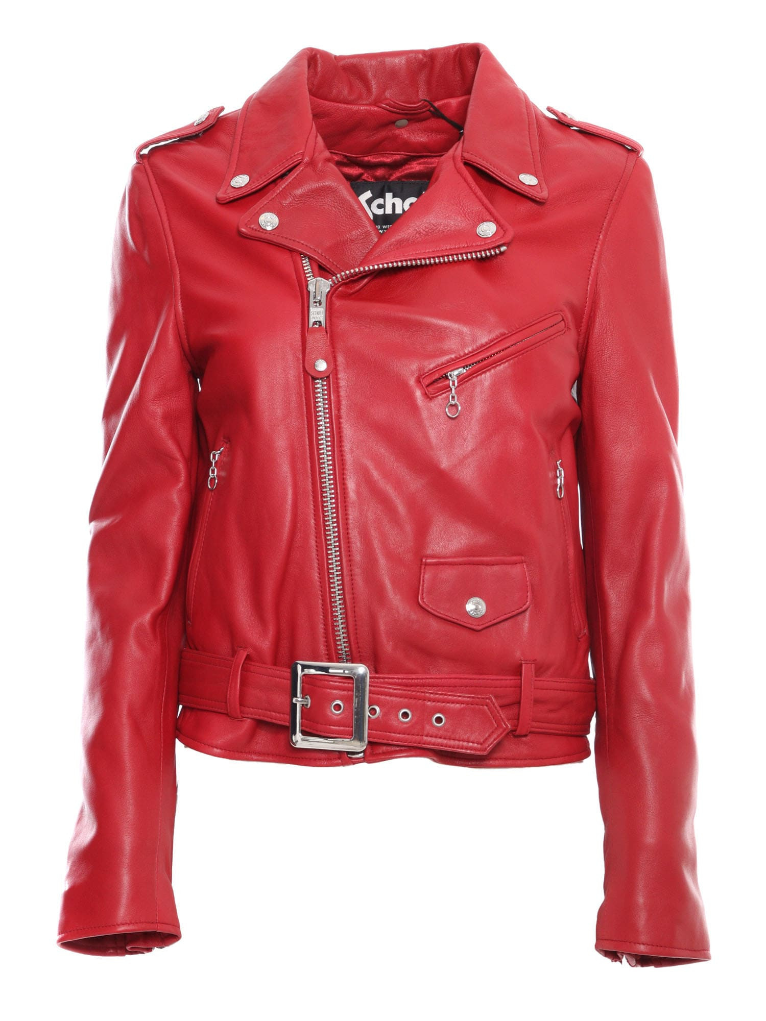 Schott NYC Red Leather Jacket | Italist.com US