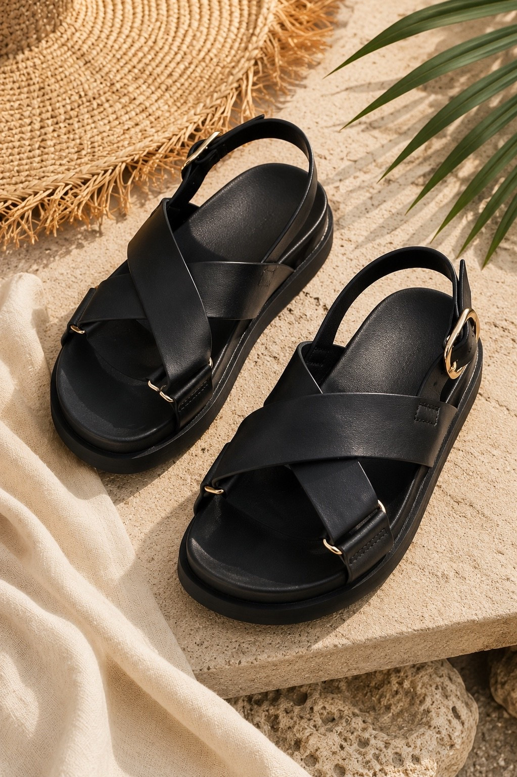 ☀️ Stepping into summer with these comfy black sandals that go with literally everything. From casual errands to vacation outfits, these have quickly become a grab-and-go favorite. The cushioned footbed and chic crossover straps make them easy to dress up or down. 🖤👡

#LTKStyle #SummerSandals #CasualStyle #VacationOutfits #EverydayFashion #ComfortableShoes #AmazonFinds #LTKFashion #SummerStyle #NeutralStyle
