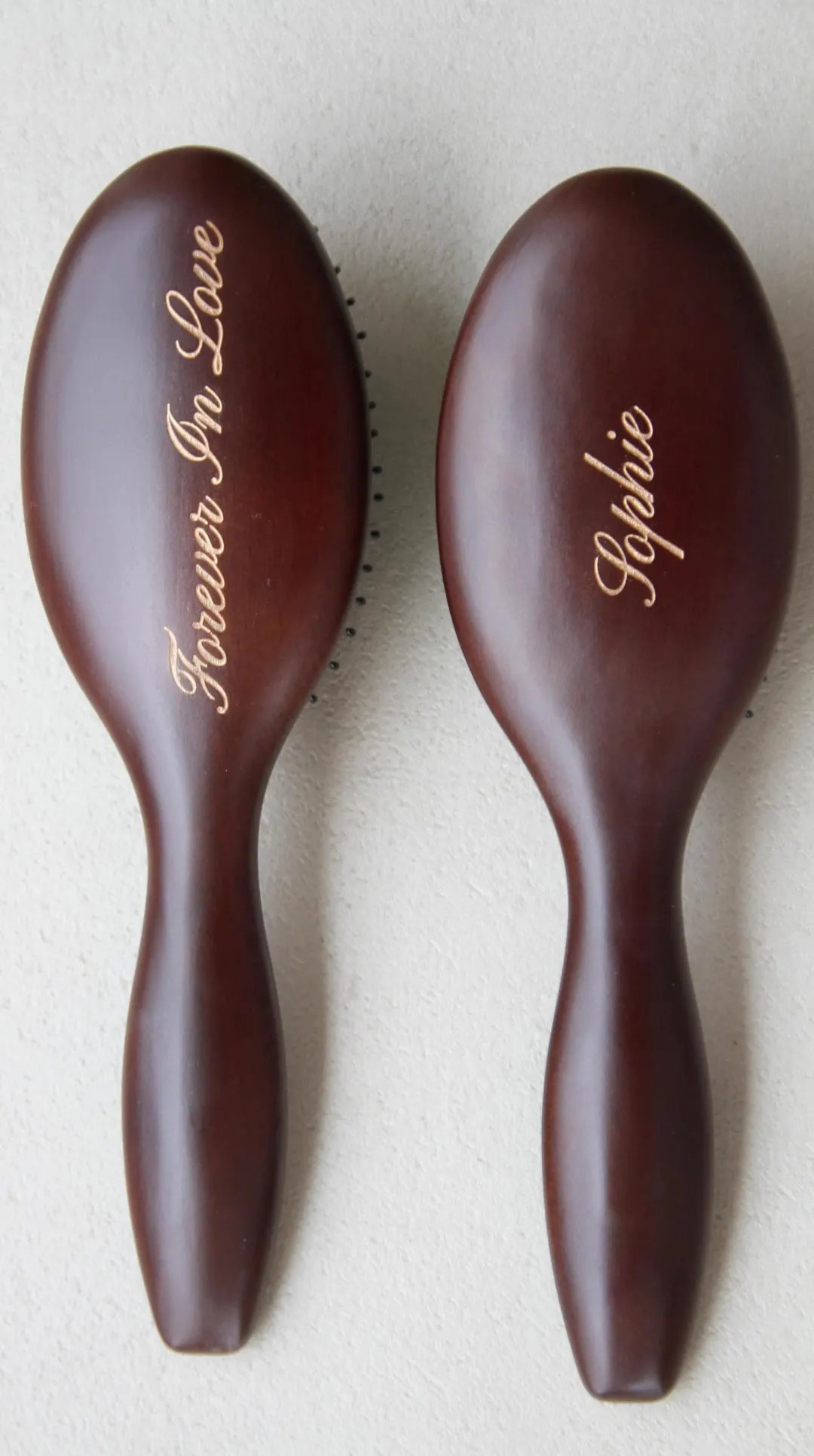 Personalised Wooden Hairbrush • Gold or Silver Engraved Name • Australian Made Keepsake - Ets... | Etsy (Global)