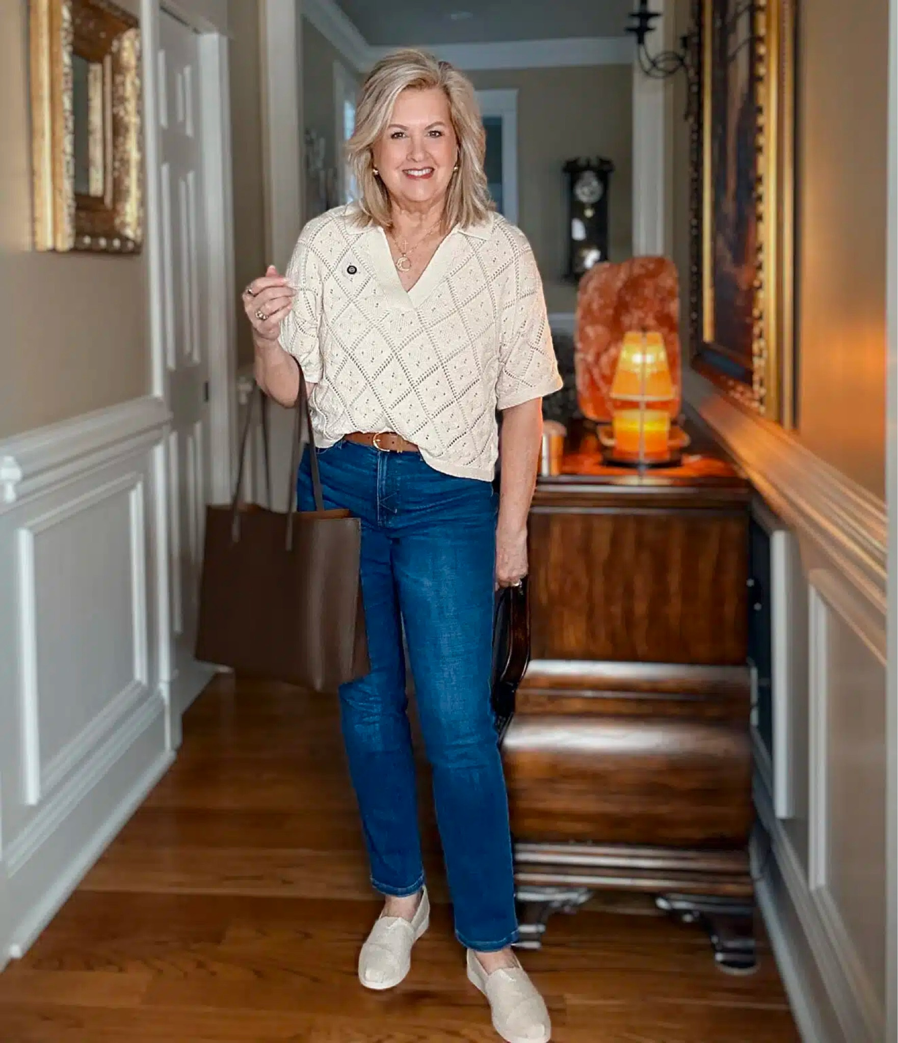 This outfit is great for a casual day, but still looking like you put in effort! My collared top is a medium, jeans are size 8 and belt is a large. 

#LTKMidsize #LTKOver40 #LTKWorkwear