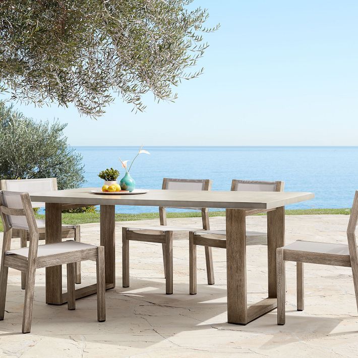 Portside Outdoor Concrete Dining Table (72") - ADA | West Elm (US)