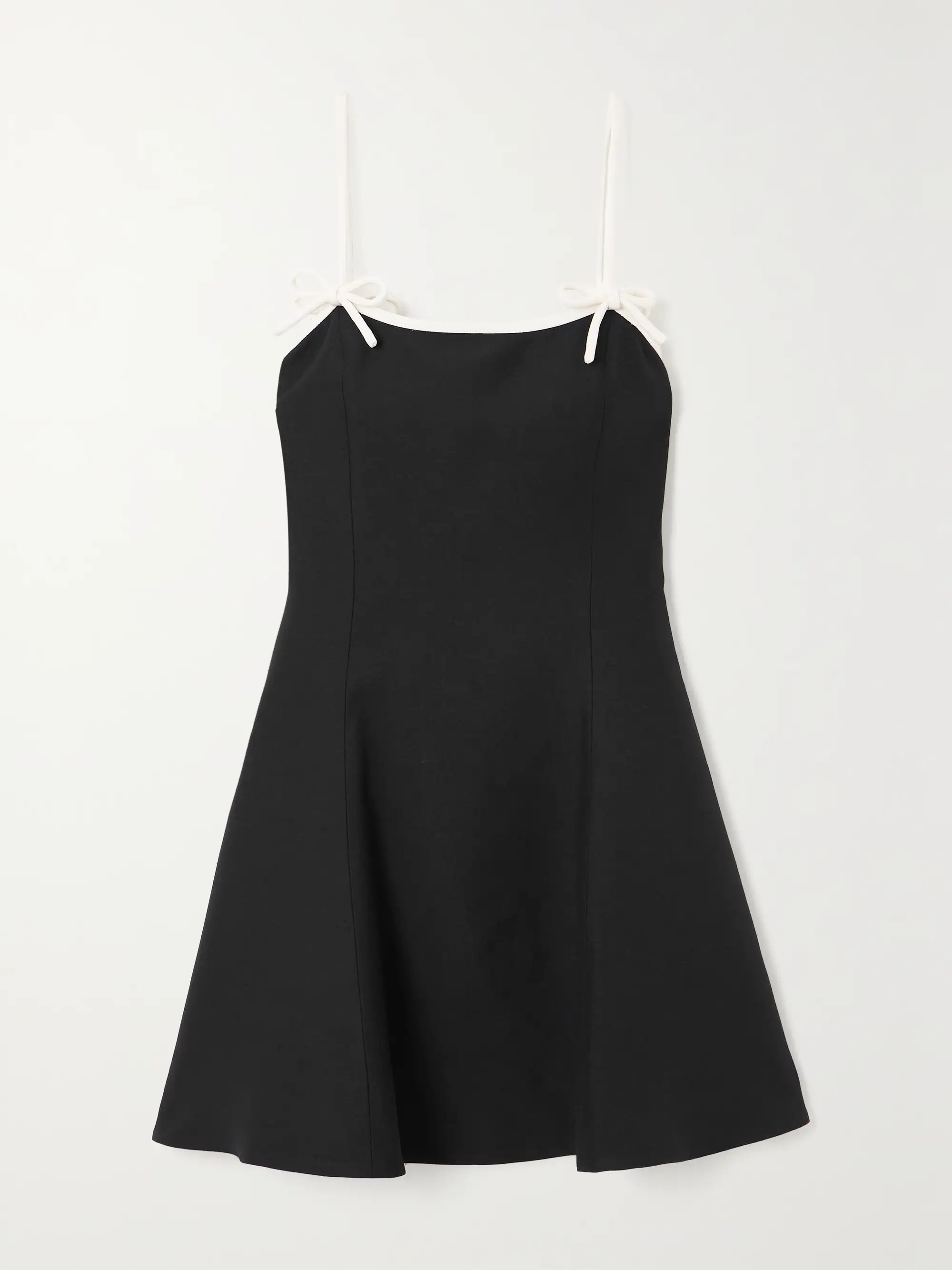 Bow-embellished wool and silk-blend crepe mini dress | NET-A-PORTER (UK & EU)