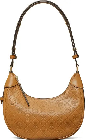 T-Monogram Embossed Crescent Shoulder Bag | Nordstrom