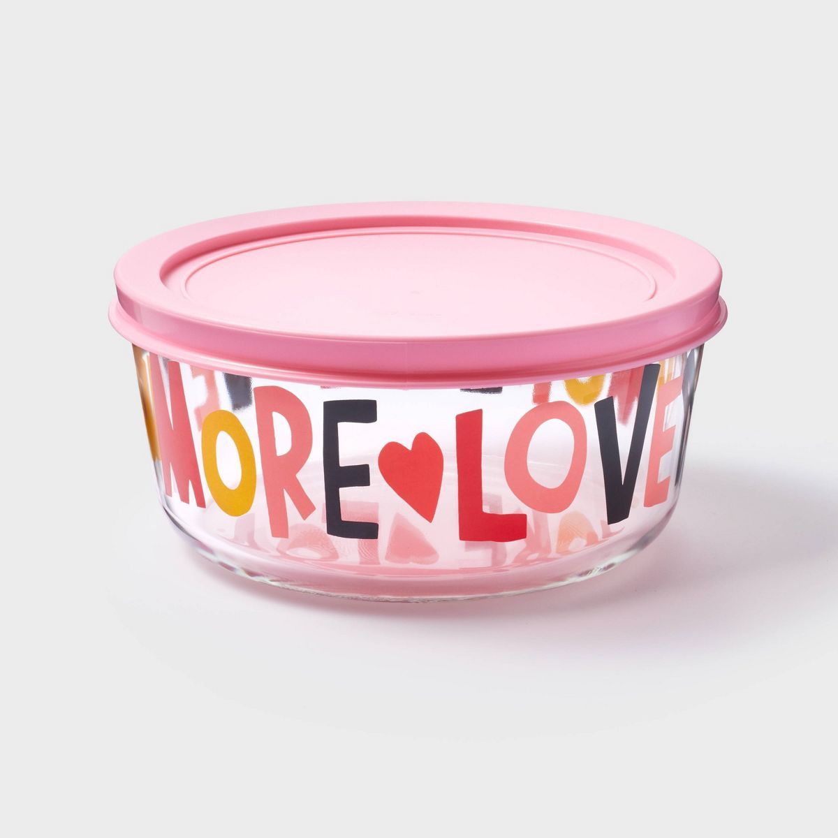 Large Glass Food Storage Container 'Love You More' - Spritz™ | Target